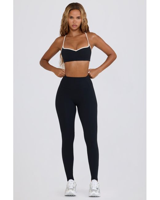 BO+TEE Black Soft Active Mid-Rise Leggings