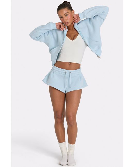 BO+TEE Blue Mid-Rise Mini Shorts