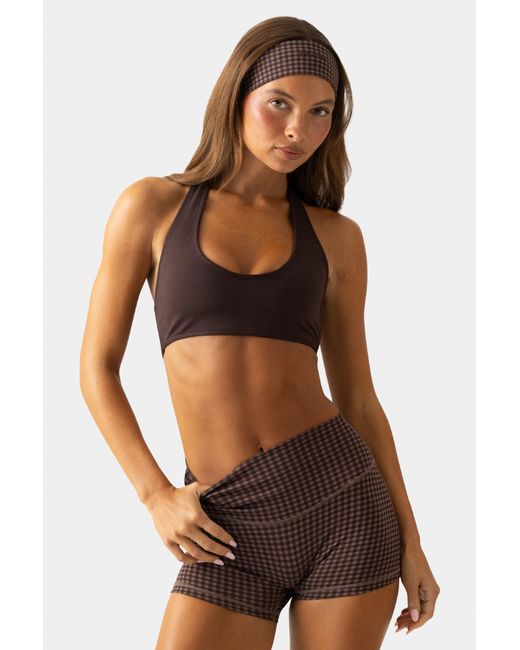 BO+TEE Brown Soft Active Reversible Sports Bra
