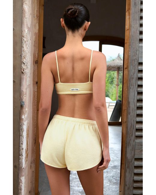 BO+TEE Yellow Square-Neck Bralette