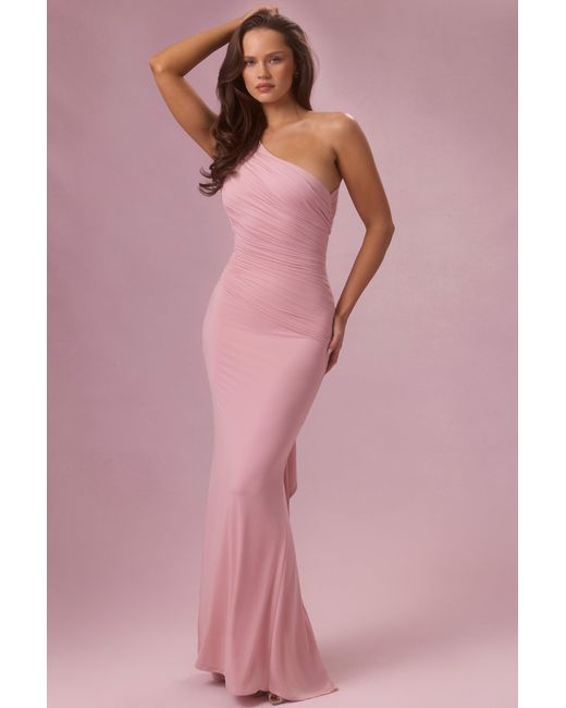 Oh Polly Pink Jersey Bridesmaid Dress