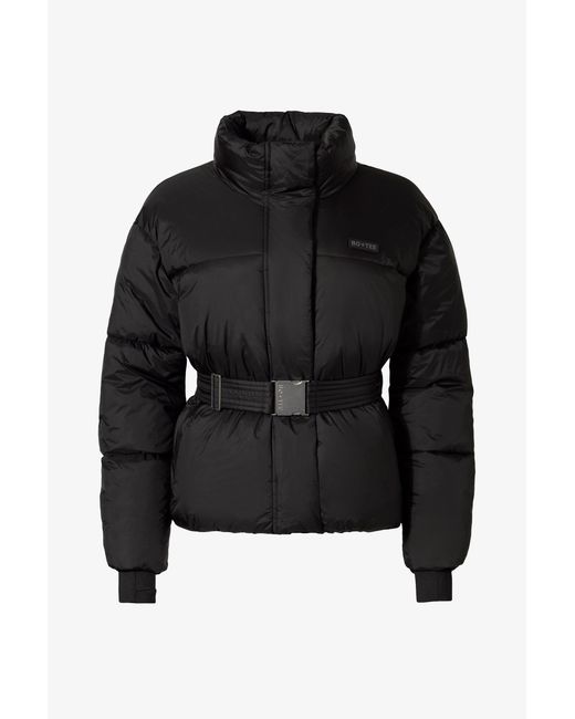 BO+TEE Black Waterproof Belted Oversized Ski Jacket
