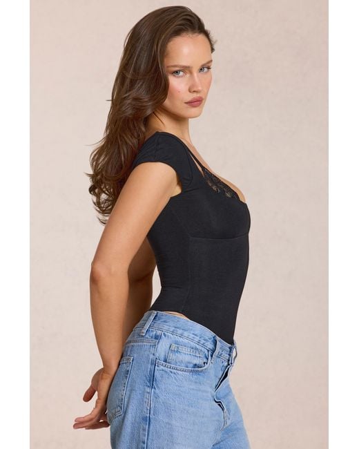 Oh Polly Black Modal Bodysuit