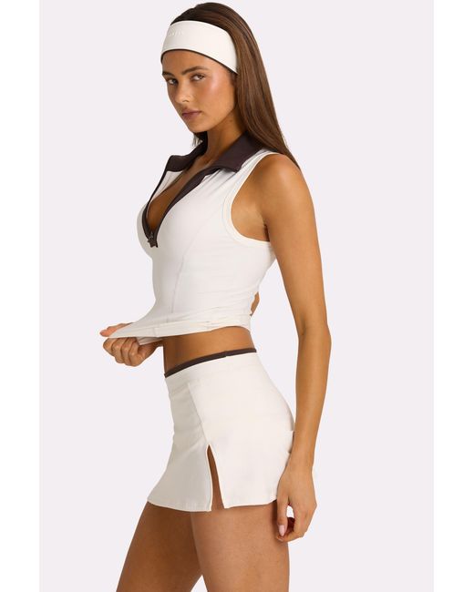 BO+TEE White Soft Active Collared Tank Top