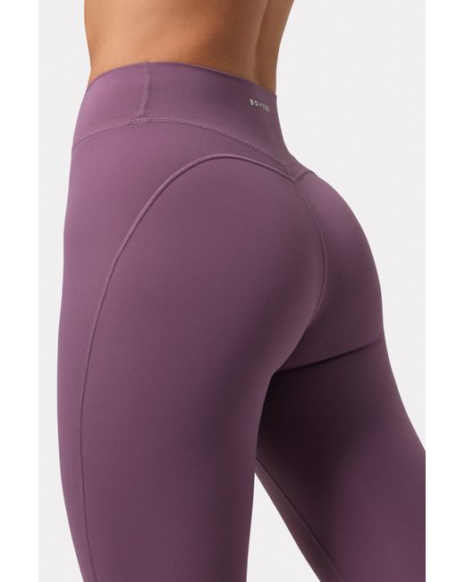BO+TEE Purple Soft Active Ruched Leggings