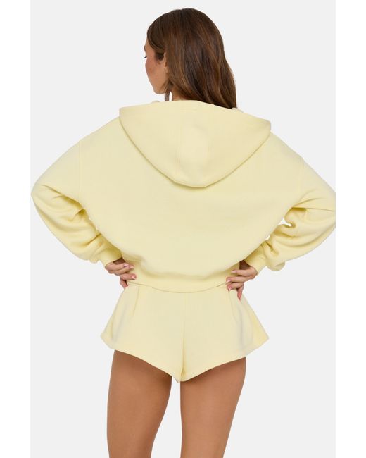 BO+TEE Yellow Oversized Zip-Up Hoodie