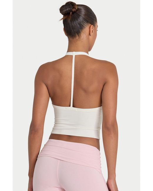 BO+TEE White Buttercloud Crop Tank Top
