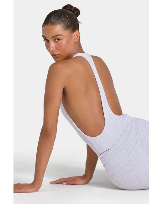 BO+TEE Gray Buttercloud Bodysuit