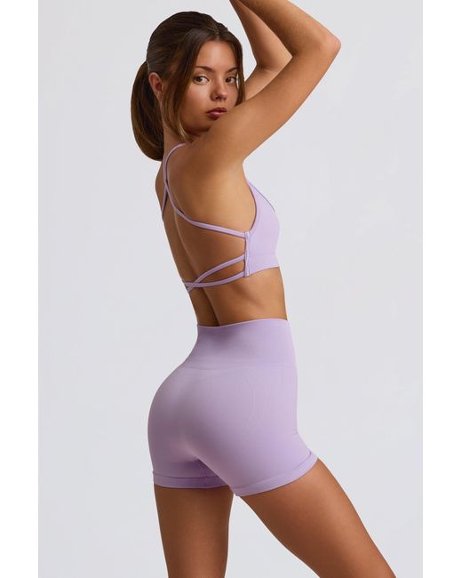 BO+TEE Purple Super Sculpt Seamless Mini Shorts