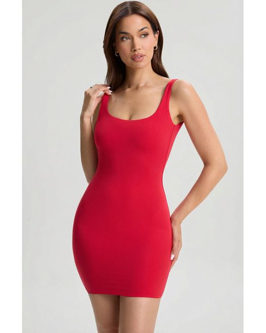 Oh Polly Red Low-Back Bodycon Mini Dress