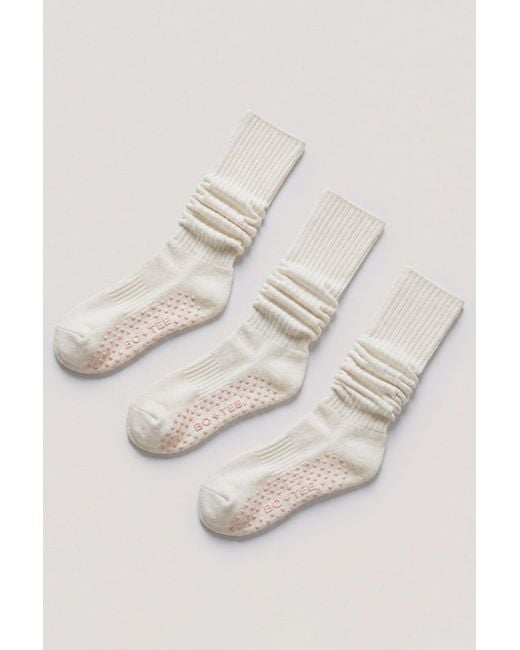 BO+TEE White Pilates 3-Pack Socks Bundle