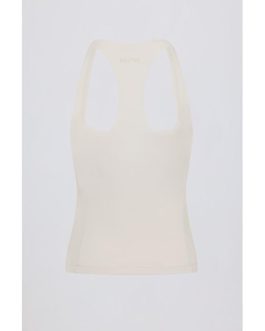 BO+TEE White Soft Active Racerback Tank Top
