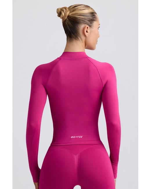 BO+TEE Purple Define Luxe Zip-Up Jacket