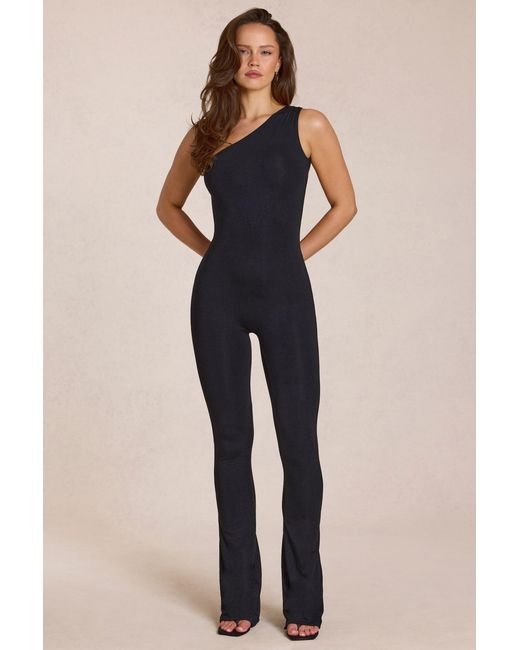Oh Polly Black Modal One-Shoulder Jumpsuit