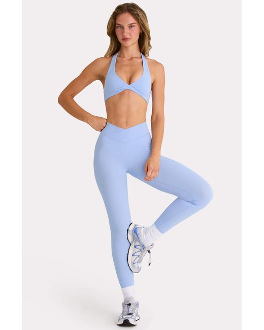 BO+TEE Blue Soft Active Full-Length Leggings