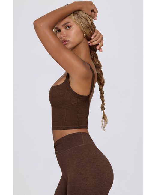 BO+TEE Brown Cropped Tank Top