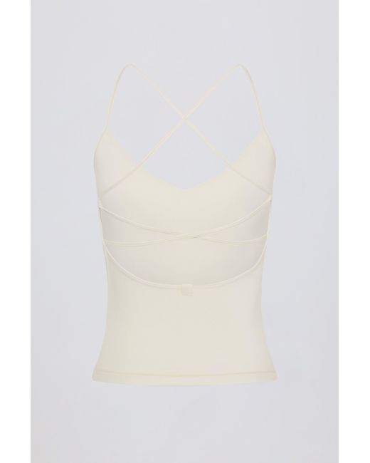 BO+TEE White Cross-Back Tank Top