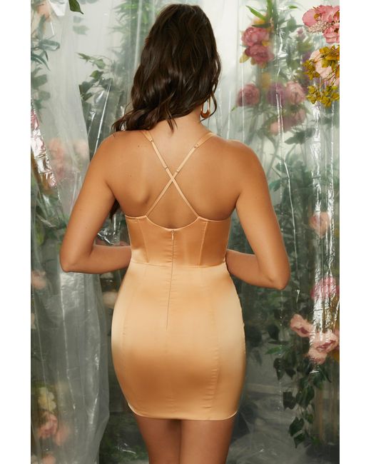 Dead Natural Pleated Bust Corset Mini Dress