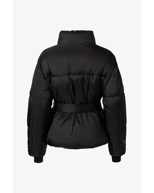 BO+TEE Black Waterproof Belted Oversized Ski Jacket