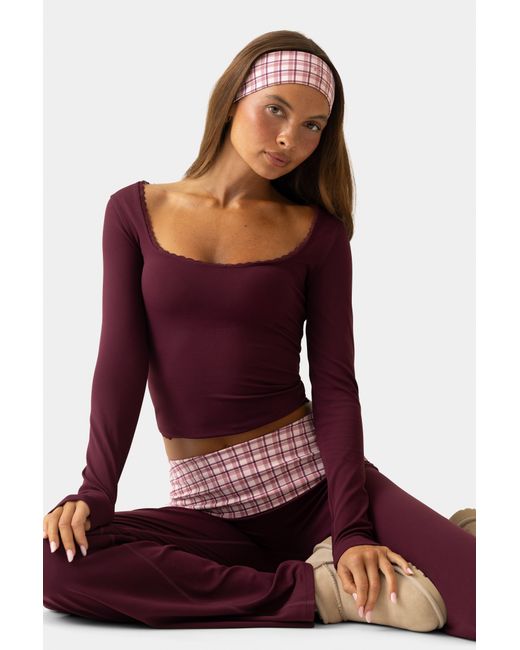 BO+TEE Red Soft Active Long-Sleeve Top