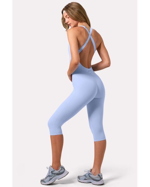 BO+TEE Blue Soft Active Capri Jumpsuit