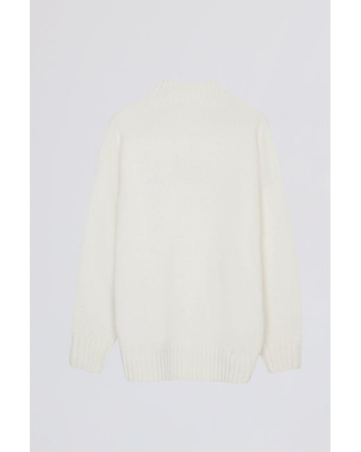 BO+TEE White Soft Knit Oversized Jumper