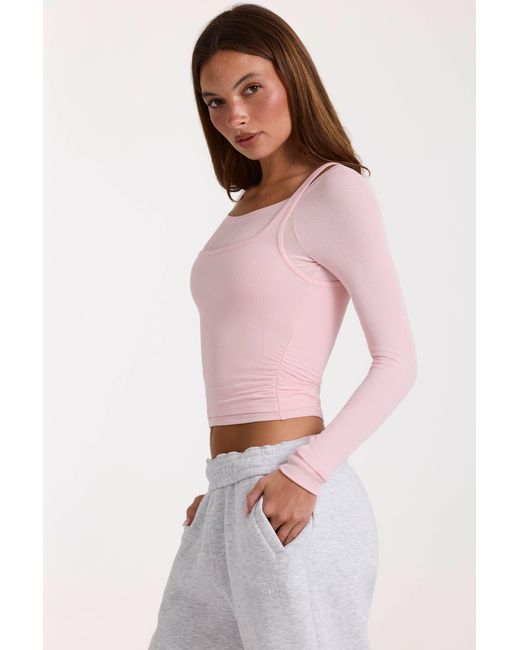 BO+TEE Pink Buttercloud Layered Top