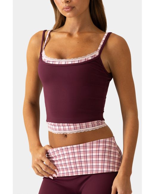 BO+TEE Red Soft Active Double-Layer Tank Top