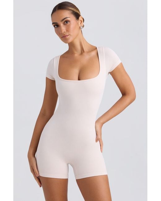 BO+TEE White Scoop-Neck Unitard