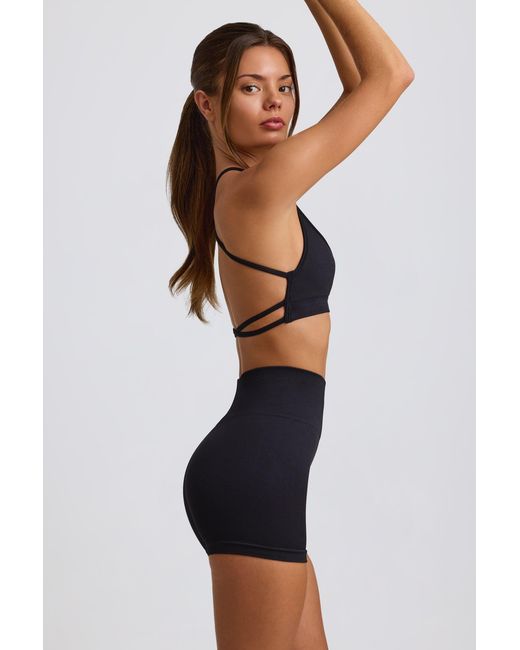 BO+TEE Black Super Sculpt Seamless Mini Shorts