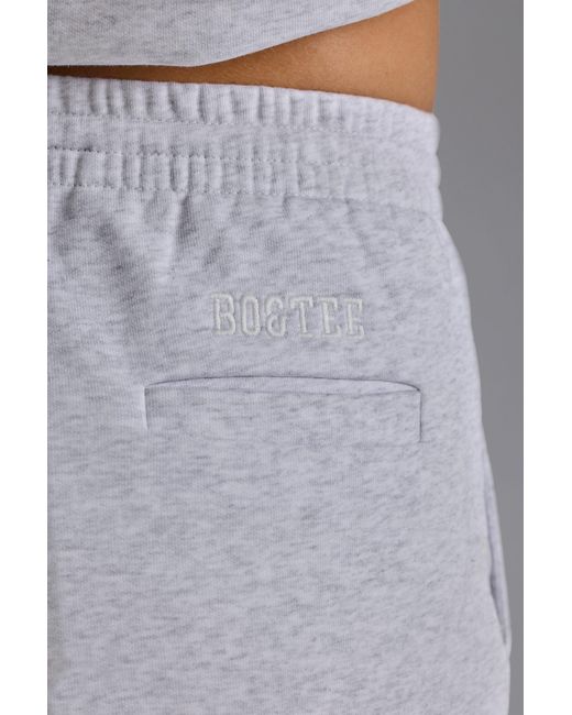 BO+TEE Gray Soft Cotton Jersey Relaxed Mid-Rise Joggers