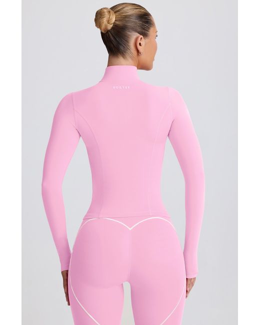 BO+TEE Pink Soft Active Zip-Up Jacket