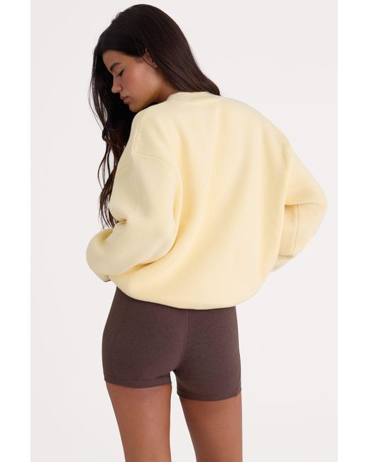 BO+TEE Yellow Ribbed Knit Oversized Jumper