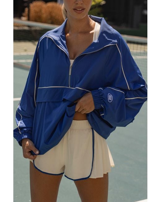 BO+TEE Blue Oversized Track Jacket