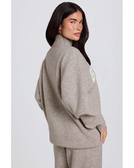 BO+TEE Brown Soft Knit Oversized Jumper