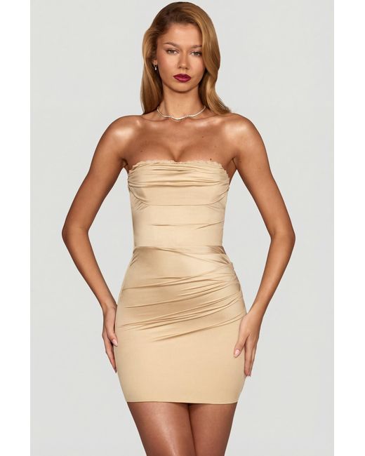 reversible mini dress Paris Mini Dress Caramel Reversible Linen Silk Singapore