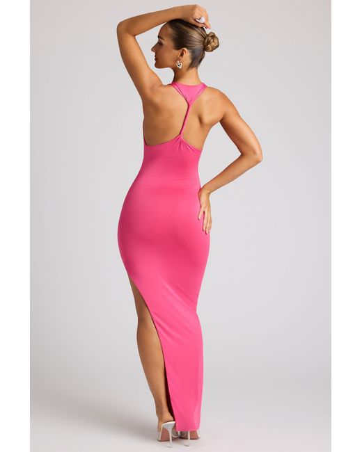 Oh Polly Pink Multiwear Cowl Neck Wrap Over Evening Gown