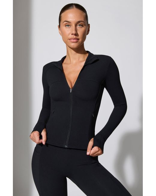BO+TEE Black Long Sleeve Zip Up Jacket