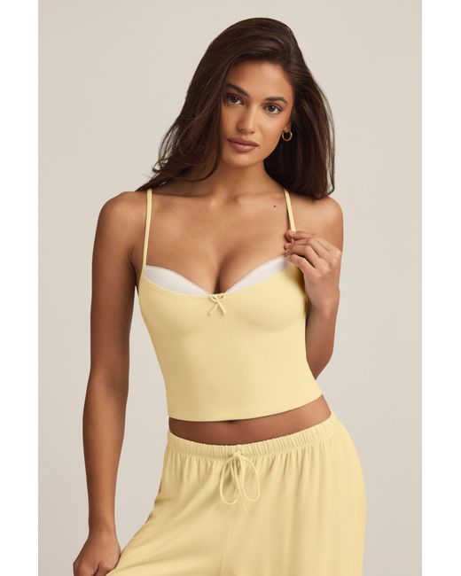Oh Polly Yellow Modal Camisole Pyjama Top