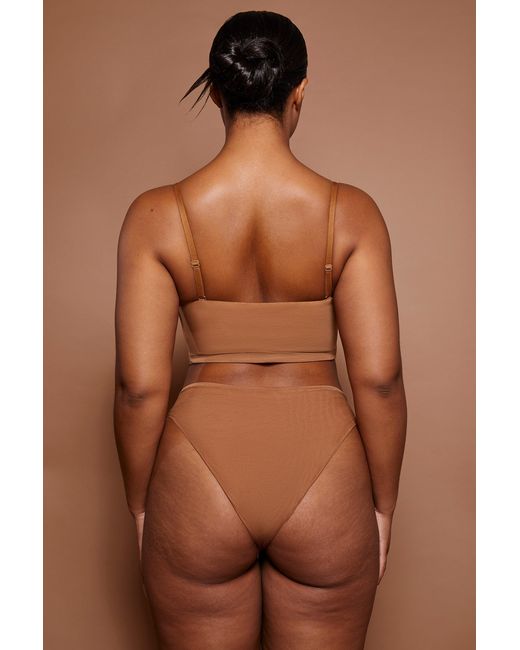 Oh Polly Brown Soft Mesh Bandeau Bra