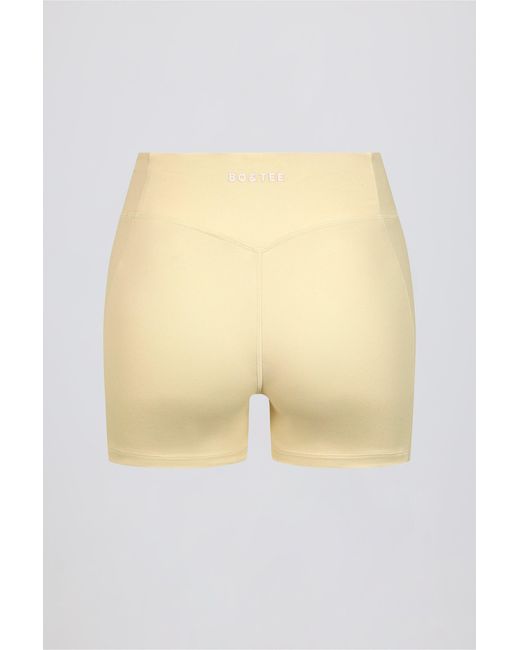 BO+TEE Yellow Ruched Mini Shorts