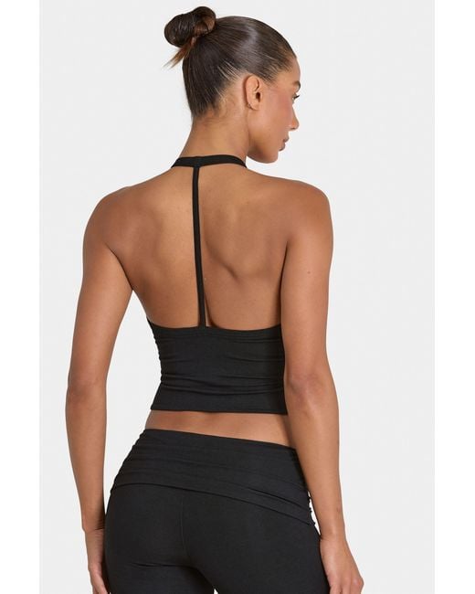 BO+TEE Black Buttercloud Crop Tank Top