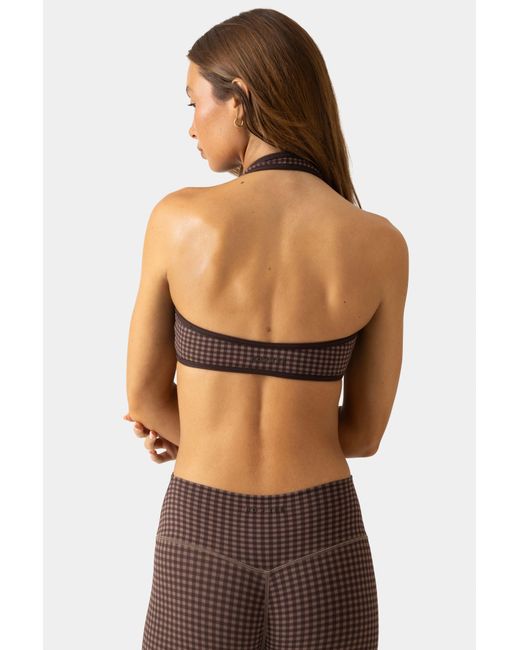 BO+TEE Brown Soft Active Reversible Sports Bra