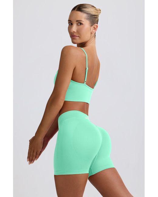 Women's Green Define Luxe Mini Shorts