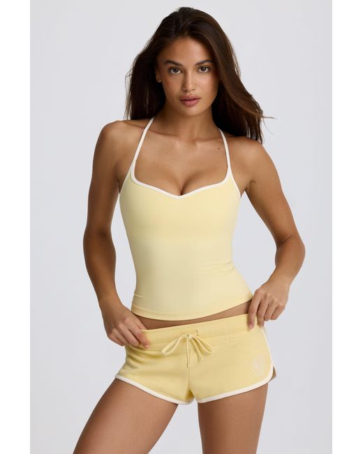 BO+TEE Yellow Low-Rise Mini Shorts
