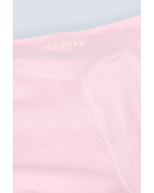 BO+TEE Pink Brushed Jersey Ruched Flared Trousers