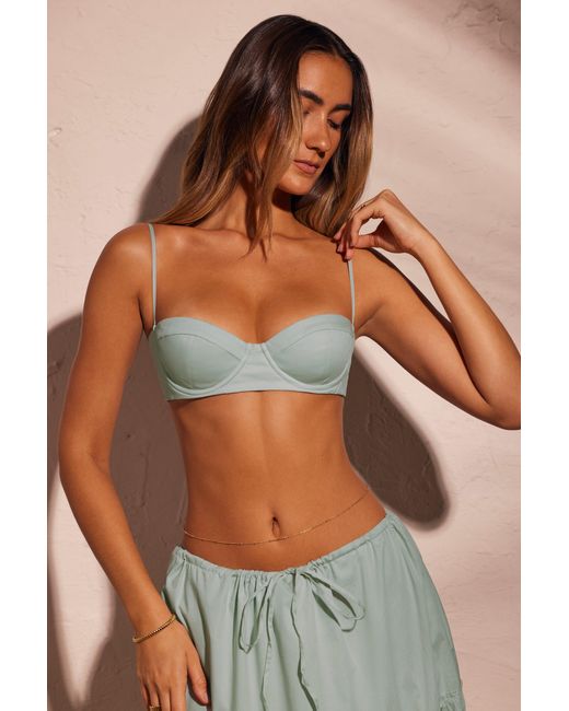 Oh Polly Green Lace Up Back Cropped Corset