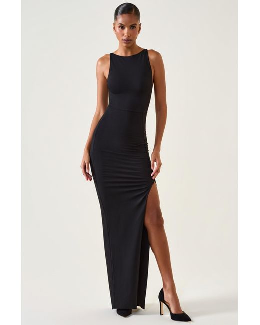 Oh Polly Black Modal Racerback Maxi Dress