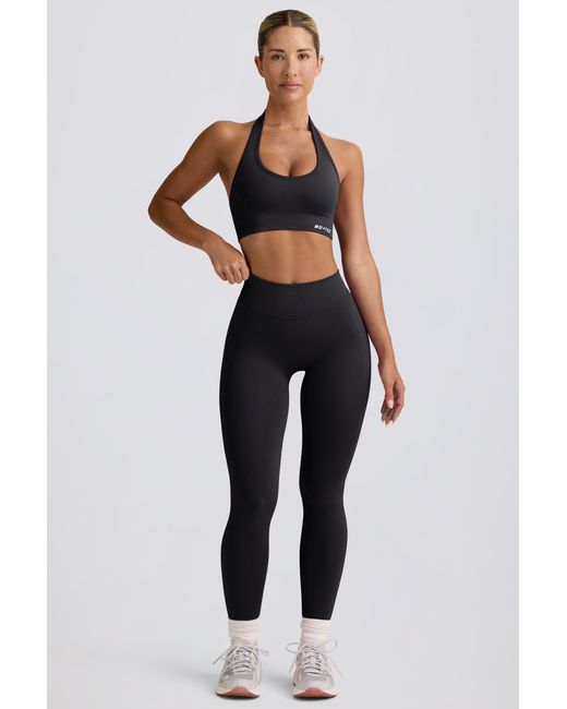 BO+TEE Black Define Luxe High-Waist Leggings