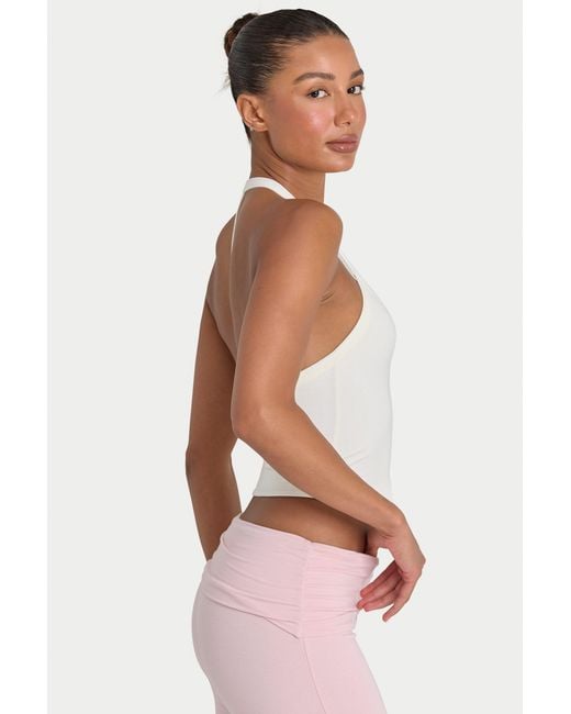 BO+TEE White Buttercloud Crop Tank Top